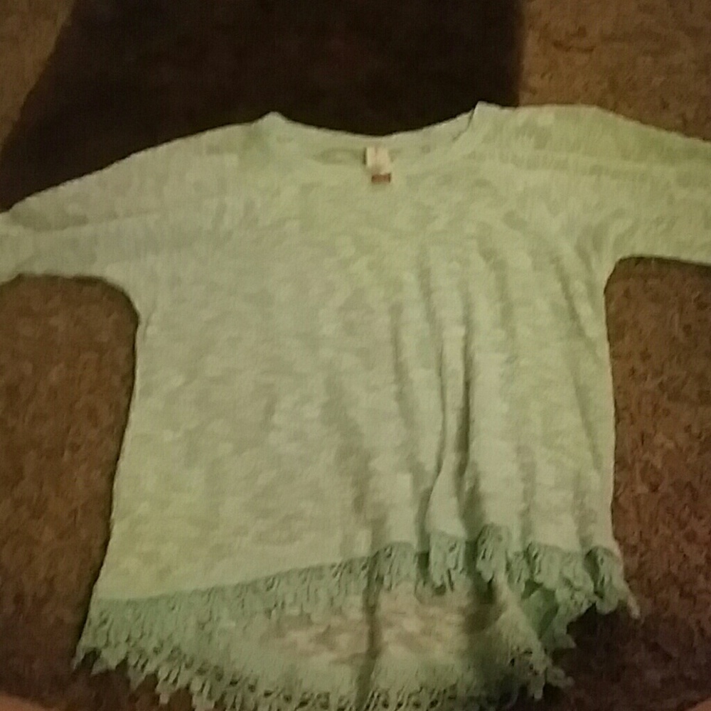 Teal long sleeve shirt